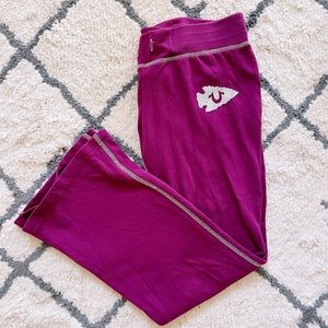 True religion sweaterpants long purple color